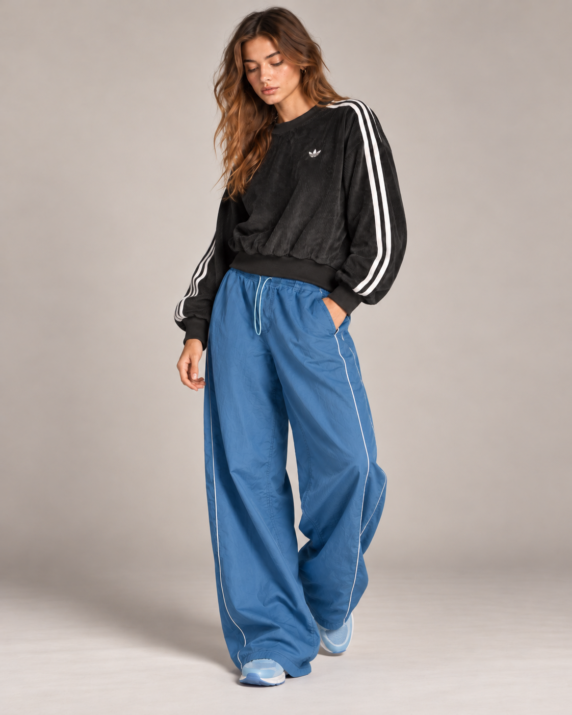 Adidas bluse sort (Preloved)