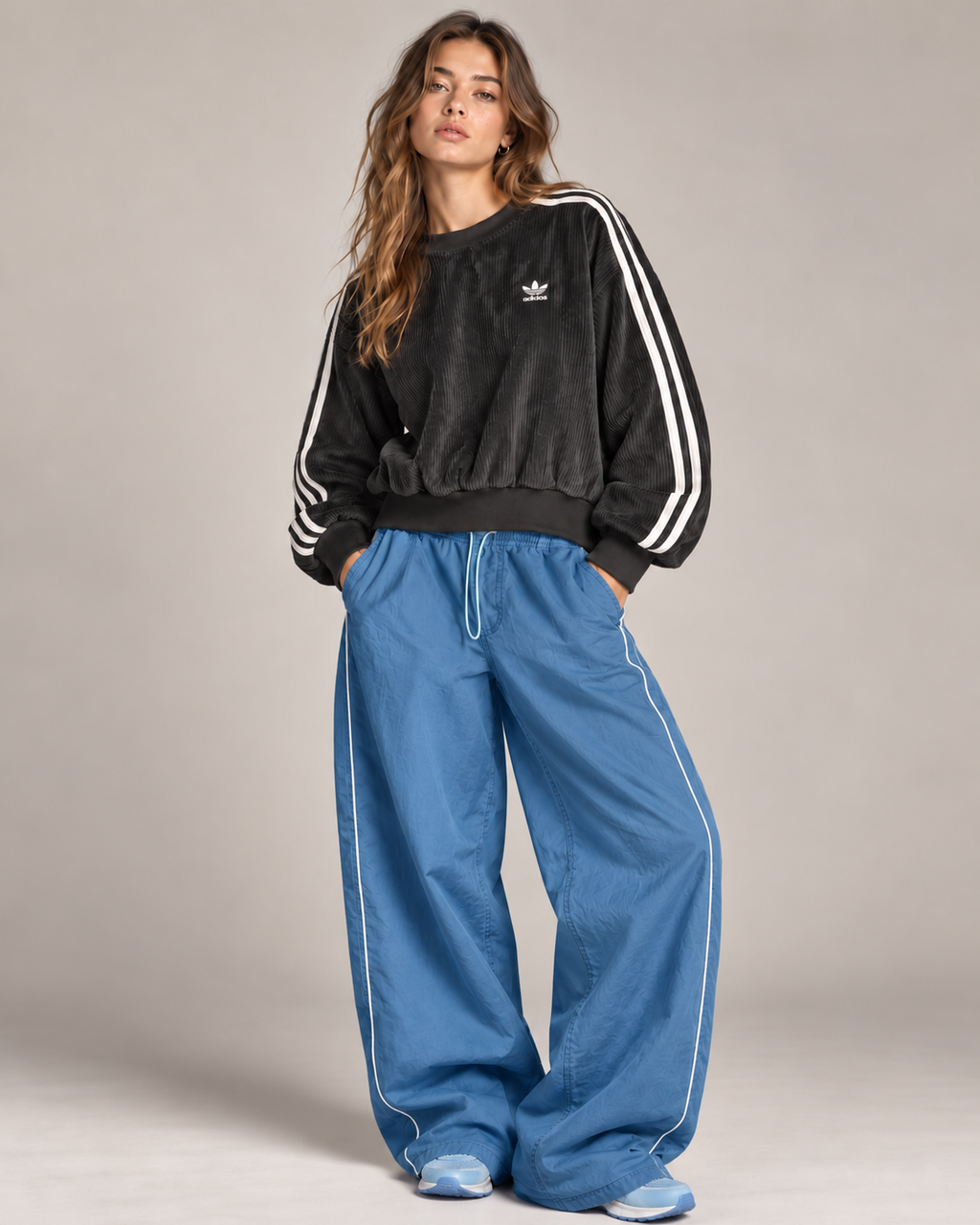 Adidas bluse sort (Preloved)