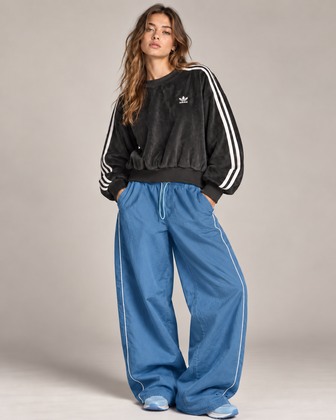 Adidas bluse sort (Preloved)