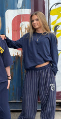 Iets frans stribede baggy bukser (Preloved)