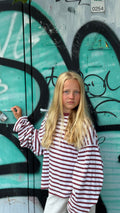 Scuffers oversize t-shirt stribet (Preloved)