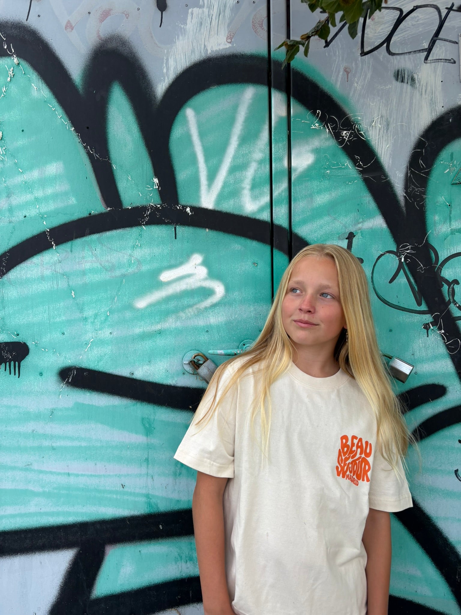 T-shirt i råhvid Madrid