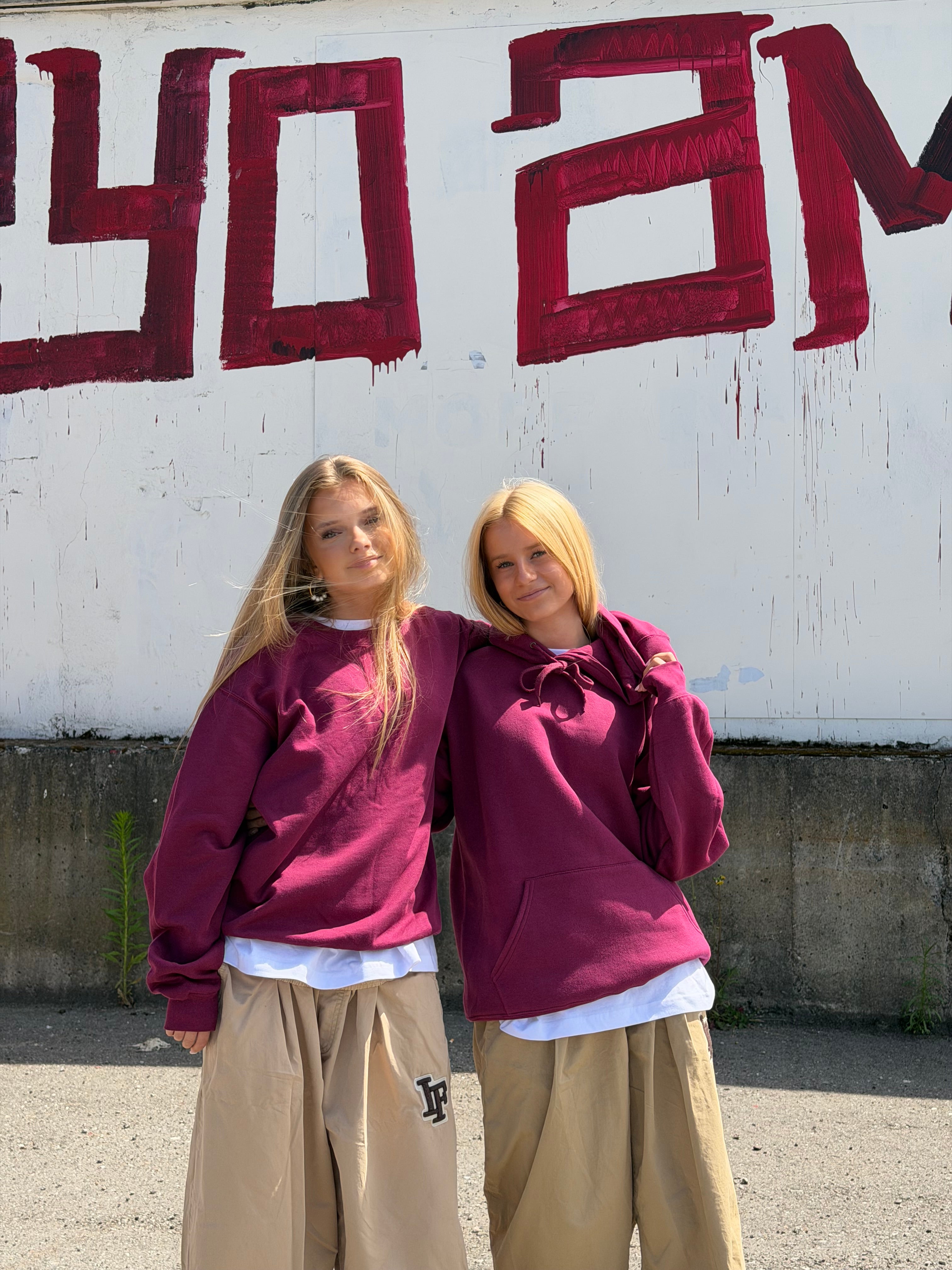 Sweatshirt i bordeaux