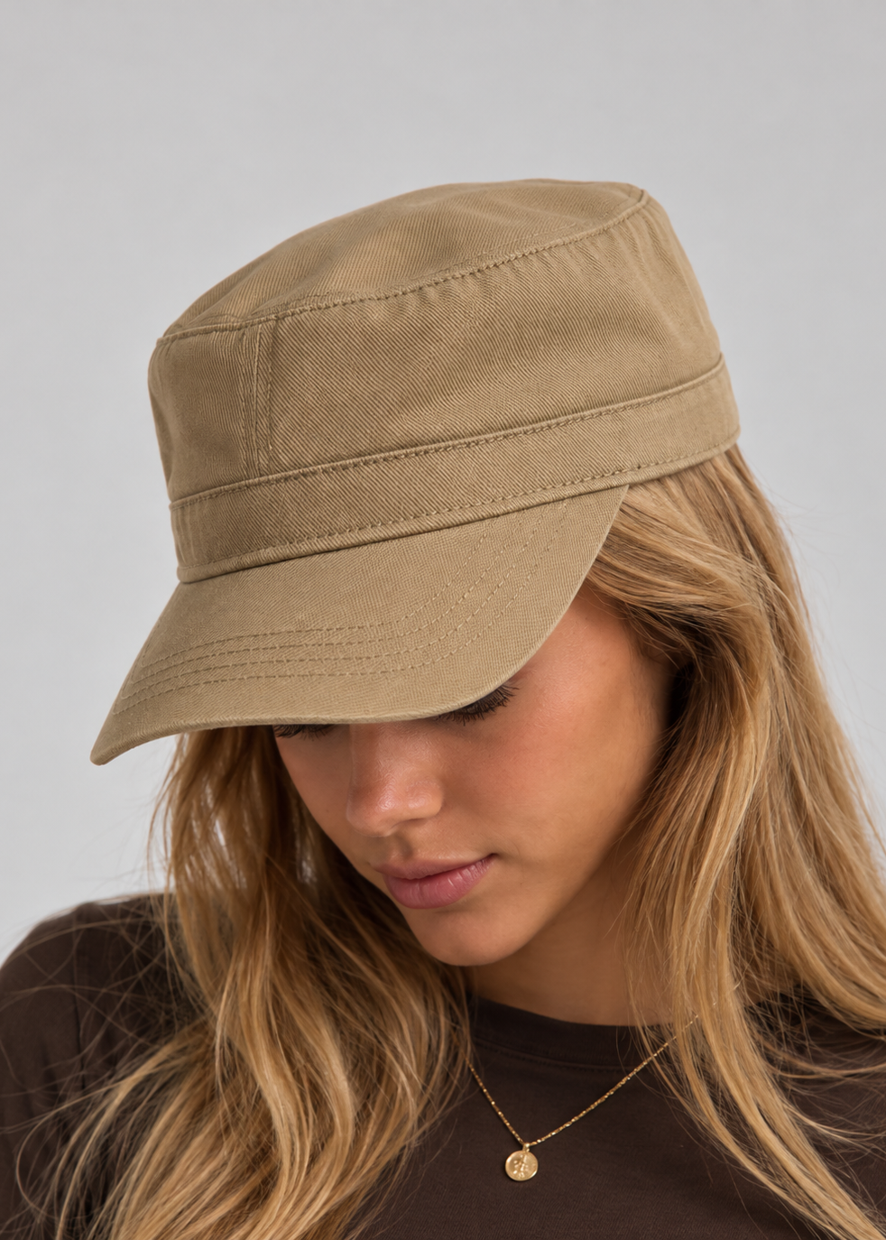 Militærkasket – Beige
