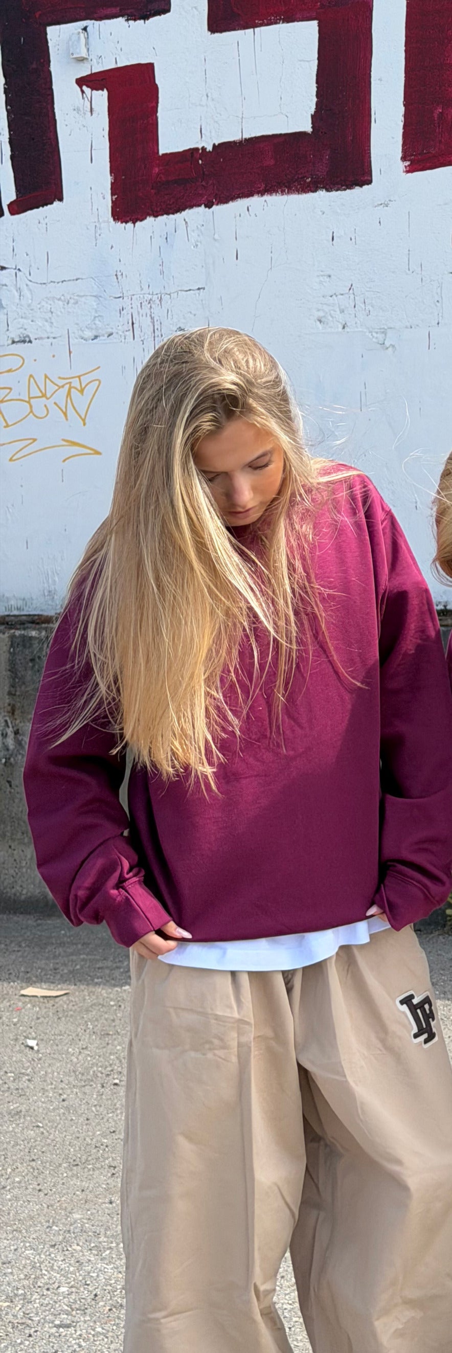 Sweatshirt i bordeaux